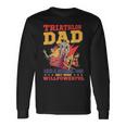 Uomo Triathlon Dad Only More Willpowerful Triathlon Maglietta a maniche lunghe Ideas de regalos