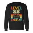 Video Gamer Nivel 25 Completo Retro 25 Aniversario De Bodas Camiseta de manga larga Ideas de regalos
