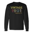 Vintage 1981 43 Compleanno Regalo 43 Anni Uomo Donna Maglietta a maniche lunghe Ideas de regalos