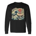 Vintage Asia Gran Ola De Kanagawa Japón Sin Mangas Camiseta de manga larga Ideas de regalos