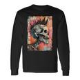 Vintage Graffiti Biker Rocker Skull Punk Horror Skull Langarmshirts Geschenkideen