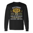Vintage Novembre 1954 Uomo Donna Regalo Anni 70 Compleanno Maglietta a maniche lunghe Ideas de regalos