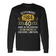 Vintage Settembre 1984 Uomo Donna Regalo Anni 40 Compleanno Maglietta a maniche lunghe Ideas de regalos