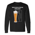 Wechselstromerklärt Bier Elektriker Technik Elektrotechnik Langarmshirts Geschenkideen