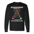 Wildschweinjagd Die Wildschweine Rufen An Muss Los Jäger Langarmshirts Geschenkideen