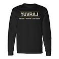 Yuvraj The Man The Mith The Legend Boys Name Divertente Maglietta a maniche lunghe Ideas de regalos