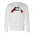 Albania Italia Bandiera Albanese Cuore Italiano Maglietta a maniche lunghe Ideas de regalos