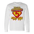 Bambino 5 Anni Supereroe Compleanno Super Eroe Festa 5° Regalo Maglietta a maniche lunghe Ideas de regalos