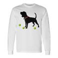 Beagle Dog Plays Fetch With Yellow Tennis Balls Long Sleeve T-Shirt Gifts ideas