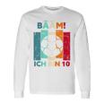 Children's Bäm Ich Bin 10 Zehn Jahre Junge 10Th Birthday Football Langarmshirts Geschenkideen