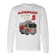 Children's Birthday Feuerwehr Fire Brigade Attention Ich Langarmshirts Geschenkideen