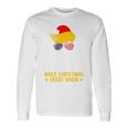 Make Christmas Great Again Lustiges Weihnachtsmanngesicht Langarmshirts Geschenkideen