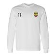 Colombia Numero 17 Calcio Bandiera Calcio Diciassette Maglietta a maniche lunghe Ideas de regalos