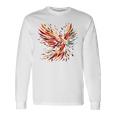 Cooles Phönix-Vogel-Symbol Im Kubismus-Kunst-Stil Weihnachten Langarmshirts Geschenkideen