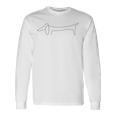 Dachshund Single Line With Dog Owner Langarmshirts Geschenkideen