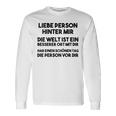 An Die Person Hinter Mir Liebe Person Hinter Mir Langarmshirts Geschenkideen