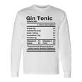 Divertente Etichetta Nutrizionale Ingredienti Gin Tonic Maglietta a maniche lunghe Ideas de regalos