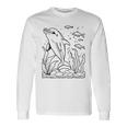 Dolphin Ausmalen Und Selbst Bemalen Colouring Langarmshirts Geschenkideen