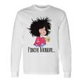Donna Pinche Lunedi Divertente Sleepy Mafalda Spagnolo Con Collo A Maglietta a maniche lunghe Ideas de regalos