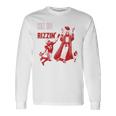 Donna He Is Rizzin' Jesus Has Risen Football Wide Receiver Meme Con Collo A Maglietta a maniche lunghe Ideas de regalos