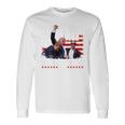 Fight Legends Never Die 2024 Trump Shooting Sul Retro Maglietta a maniche lunghe Ideas de regalos