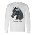 Frisone Amante Dei Cavalli Maestoso Equitazione Frisone Maglietta a maniche lunghe Ideas de regalos