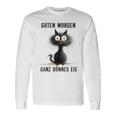 Katzen Spruch Guten Morgen Ganz Dünnes Eis Langarmshirts Geschenkideen