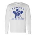 Raccoon Retro It Is What It Is And It Is Not Great Long Sleeve T-Shirt Gifts ideas