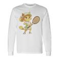 Gattointage Che Gioca A Tennis Racchetta Da Tennis Amante Dei Gattini Maglietta a maniche lunghe Ideas de regalos