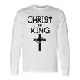 Gesù Cristo È Il Re Religioso Croce Gesù Regalo Maglia A Manica Maglietta a maniche lunghe Ideas de regalos