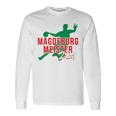 With Handball Team Magdeburg Fan Saxony-Anhalt Green Red Langarmshirts Geschenkideen