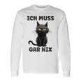 Ich Muss Gar Nix Böse Katze Inabhäng Langarmshirts Geschenkideen