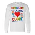 Insegnante Scuola Elementare Materna Asilo Maestra Maestro Maglietta a maniche lunghe Ideas de regalos