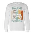 Kinder Bääm Ich Bin 3 Drei Jahre Junge 3Rd Birthday Tractor Langarmshirts Geschenkideen