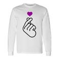 Kpop Finger Heart K-Pop Fan Coreano Pop Musica Carina Maglietta a maniche lunghe Ideas de regalos