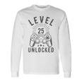 Livello 25 Giocatore Sbloccato 25 ° Compleanno 25 Anni Matrimonio Maglietta a maniche lunghe Ideas de regalos