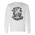 Lucky Fishing Do No Wash Frase Per Pescatore Maglietta a maniche lunghe Ideas de regalos