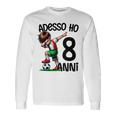 Maglia Calcio 8 Anni Compleanno Bambino Adesso Ho 8 Anni Maglietta a maniche lunghe Ideas de regalos