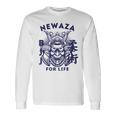 Máscara Japonesa Samurai Oni Kabuki Bjj Jiu-Jitsu Kanji Camiseta de manga larga Ideas de regalos