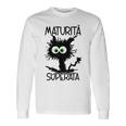Maturita Superata 2024 Gatto Maglietta a maniche lunghe Ideas de regalos