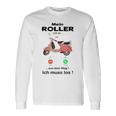 Mein Roller Ruft An Mofa Moped Retro Scooter Gray Langarmshirts Geschenkideen