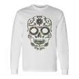 Military Camouflage Camo Dia De Los Muertos Sugar Skull Langarmshirts Geschenkideen