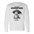 Möwe Sturm Hurricane Schietwetter Dat Is Nur 'N Büschen Wind Gray Langarmshirts Geschenkideen