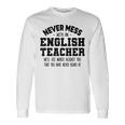 Non Scherzare Mai Con Un Insegnante Di Inglese Maglietta a maniche lunghe Ideas de regalos