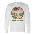 Palme Di Gran Canaria Surf Tramonto Sulla Spiaggia Delle Isole Canarie Maglietta a maniche lunghe Ideas de regalos