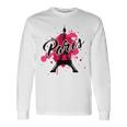 Paris France Splash Colors With Eiffel TowerParis Maglietta a maniche lunghe Ideas de regalos