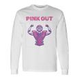 Pink Out Football Team Tackle Breast Cancer Awareness Month Long Sleeve T-Shirt Gifts ideas