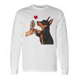 Pinscher In Miniatura Amore Proprietario Di Un Cane Pinscher Maglietta a maniche lunghe Ideas de regalos