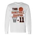 Questo Campione Di Basket È 11 Anni 11 ° Compleanno Festa Maglietta a maniche lunghe Ideas de regalos