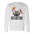 Raccoon Meme Pedro Spritz Wer A Sagt Muss Auch Perol Sagen Langarmshirts Geschenkideen